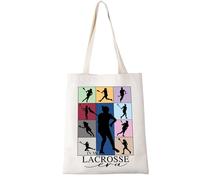 XYANFA Lacrosse Tote Bag Lacrosse Lover Lacrosse Mom Gift Lacrosse training Gift Lacrosse Team Gift Lacrosse Shopping Bag, Lacrosse Era Tote Bag