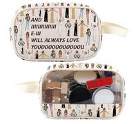 XYANFA Music Fans Makeup Bag Music Lover And I Will Always Love You Gifts For Wife Anniversary Zipper Pouch, Always Love You t-m, Large