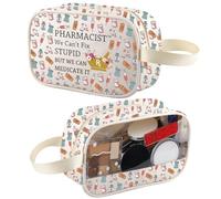 XYANFA Pharmacist Makeup Bag Thank You Gifts for Pharmacist Pharmacy Tech Canvas Bag Graduation Gift for Her, We Can't Fix t-m, L, Fashion