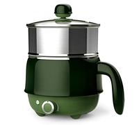 Xyanzi dianzhuguo Portable 1.2L multi-function mini electric skillet for student dormitory home cooking 涮 600W 250x200x266mm/9X7X10 inch dark green