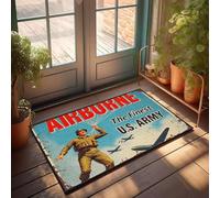 XYBH Backyard Bar Decor Airborne: The Finest Us Army Doormat Kitchen Stuff Patio Bar Accessories(50X80CM)