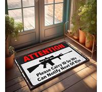 XYBH Backyard Bar Decor Attention: Please Carry Id So We Can Notify Next Of Kin. Doormat Farmhouse Bathroom Rug Summer Floor Mat(40X60CM)