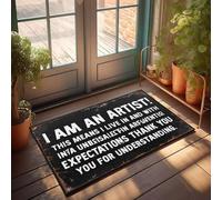 XYBH Backyard Bar Decor I Am An Artist! Doormat Kitchen Stuff Patio Bar Accessories(50X80CM)