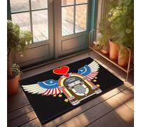 XYBH Backyard Bar Decor Jukebox With Wings And Stars. Doormat Kitchen Stuff Patio Bar Accessories(50X80CM)