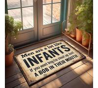 XYBH Backyard Bar Decor Men Are Like Infants. Feed Them What They Want. Doormat Farmhouse Bathroom Rug Summer Floor Mat(65X90CM)