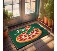 XYBH Backyard Bar Decor Slice Of Pepperoni Pizza Doormat Kitchen Stuff Patio Bar Accessories(40X60CM)
