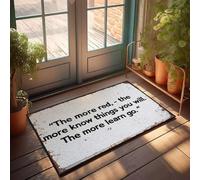 XYBH Backyard Bar Decor The More Red, The More Know Things You Will. The More Learn Go. Doormat Farmhouse Bathroom Rug Summer Floor Mat(40X60CM)