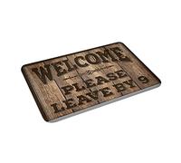 XYBH Bar Accessories Man Cave Welcome Please Leave By 9 Mat Pads & Mat Door Mats For Outside Entry(50X80CM)