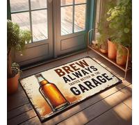 XYBH Classroom Door Mat Brew Always Tastes Better In The Garage. Doormat Cool Rugs Bath Mats For Bathroom Non Slip(65X90CM)