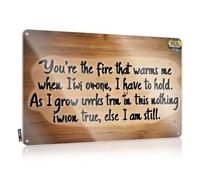 XYBH Decor For Man Cave You'Re The Fire That Warms Me. Tin Sign Outdoor Signs And Decor Signs For Room(20X30CM)