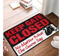 XYBH Door Matt Keep Gate Closed Noter What The Goose Say Rug Front Door Mats Outdoor Large Gift For Husband(40X60CM)