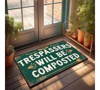 XYBH Doormats For Indoor Entrance Home Trespassers Will Be Composted. Doormat Front Door Welcome Mat Pool Decor(40X60CM)