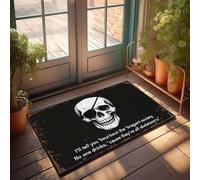 XYBH Doormats For Outdoor Entrance Funny Skulls Don'T Drink Because They'Re All Skeletons. Doormat Personalized Welcome Mat Summer Welcome Mat(65X90CM)