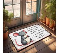 XYBH Doormats For Outdoor Entrance Home Funny A Mouse Is Standing With Crossed Arms. Doormat Bar Decor For Home Door Mat Rug(50X80CM)