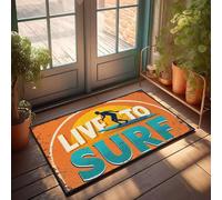 XYBH Doormats For Outdoor Entrance Home Funny Live To Surf Adventure Awaits! Doormat Bar Decor For Home Door Mat Rug(40X60CM)
