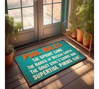 XYBH Doormats For Outdoor Entrance Home Funny Pool Rules: The Sprint Came, The Bares Of Nuscin Carth. Doormat Bar Decor For Home Door Mat Rug(40X60CM)