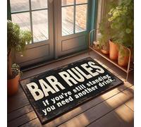 XYBH Doormats Outdoor Bar Rules: If You'Re Still Standing, You Need Another Drink Doormat Large Bath Mat Man Cave Furniture(65X90CM)