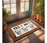 XYBH Doormats Outdoor Choosing Between Yes Or No Options. Doormat Fall Door Decor Bar For Man Cave(50X80CM)