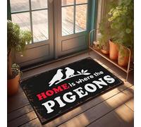 XYBH Doormats Outdoor Home Is Where The Pigeons. Doormat Fall Door Decor Bar For Man Cave(65X90CM)