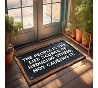 XYBH Doormats Outdoor The People Is The Life Source Of Reducing Stress. Doormat Fall Door Decor Bar For Man Cave(65X90CM)