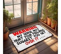 XYBH Entrance Mat Outdoor Warning My Sense May Hurt Your Feelings Suggest You Get Over It... Doormat Gamers Accessories Indoor Door Mats For Front Door(40X60CM)