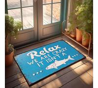 XYBH Entry Mats Indoor Home Relax, We Are Crazy. It Isn'T A Fish. Doormat Home Bar Accessories Balcony Decor(65X90CM)