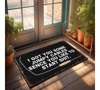 XYBH Entry Mats Outdoor Home I Got You Some Jumper Cables Since You Like To Start Shit. Doormat Outdoor Runner Rug Funny Bathroom Rugs(40X60CM)