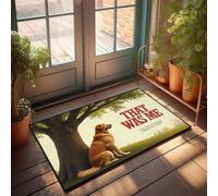 XYBH Fall Door Mats For Outside Entry A Dog Sits Under A Tree With The Text That Was Me. Doormat Outdoor Floor Mat Cool Stuff For Boys(40X60CM)