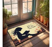 XYBH Fall Door Mats For Outside Entry A Girl Loves Reading Books. Doormat Outdoor Floor Mat Cool Stuff For Boys(40X60CM)