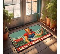 XYBH Fall Door Mats For Outside Entry Because Murder Is Wrong! Doormat Outdoor Rug For Front Door Home Alone Door Mat(65X90CM)