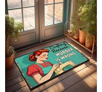 XYBH Fall Door Mats For Outside Entry Crafting Because Murder Is Wrong. Doormat Outdoor Rug For Front Door Home Alone Door Mat(40X60CM)