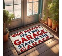 XYBH Fall Door Mats For Outside Entry What Happens In The Garage Stays In The Garage. Doormat Outdoor Floor Mat Cool Stuff For Boys(40X60CM)