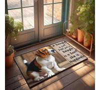 XYBH Fall Front Door Mats Outdoor A Beagle Is Not Just A Beagle, She Is Happiness. Doormat Funny Home Decor Playroom Decor(50X80CM)