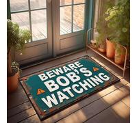 XYBH Fall Front Door Mats Outdoor Beware: Bob'S Watching Doormat Funny Home Decor Playroom Decor(40X60CM)