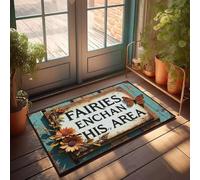XYBH Fall Front Door Mats Outdoor Fairies Enchant This Area Doormat Funny Home Decor Playroom Decor(40X60CM)