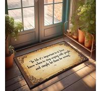 XYBH Fall Front Door Mats Outdoor In Life, It'S Important To Know When To Stop Arguing Doormat Funny Home Decor Playroom Decor(50X80CM)