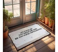 XYBH Fall Front Door Mats Outdoor Let Food Be Thy Medicine And Be Thy Food Hipocrates. Doormat Bathroom Rug Sets Fall Decorations For Home Porch(65X90CM)