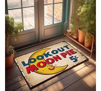 XYBH Fall Front Door Mats Outdoor Lookout Moon Pie 5￠ Doormat Funny Home Decor Playroom Decor(40X60CM)