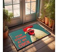 XYBH Fall Front Door Mats Outdoor Stop Staring At My Cock Doormat Funny Home Decor Playroom Decor(50X80CM)