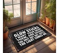 XYBH Fall Front Door Mats Outdoor Stupid People Like Glow Sticks. Doormat Funny Home Decor Playroom Decor(40X60CM)