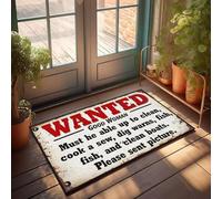 XYBH Fall Front Door Mats Outdoor Wanted Good Woman Must Be Able To Clean, Cook, Sew, Dig, Warn, Fish Doormat Bathroom Rug Sets Fall Decorations For Home Porch(40X60CM)