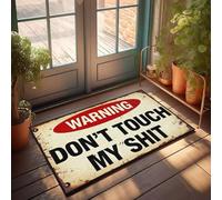 XYBH Fall Front Door Mats Outdoor Warning Don'T Touch My Shit Doormat Bathroom Rug Sets Fall Decorations For Home Porch(50X80CM)
