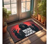 XYBH Fall Front Door Mats Outdoor Wash Your Hands To Avoid Death. Doormat Funny Home Decor Playroom Decor(40X60CM)
