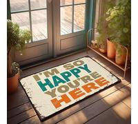 XYBH Fall Mats For Front Door I'M So Happy You'Re Here. Doormat Entry Floor Mats Weather Mats For House(65X90CM)