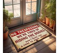XYBH Fall Mats For Front Door No Trespassing We'Re Tired Of Hiding The Bodies Don'T Make This A Coke To Jesus Moment Doormat Entry Floor Mats Weather Mats For House(65X90CM)