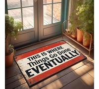XYBH Fall Mats For Front Door This Is Where Things Go Done Eventually Doormat Entry Floor Mats Weather Mats For House(50X80CM)
