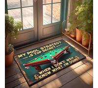 XYBH Fall Mats Outdoor My Pool Strategy Is Top Secret When I Don'T Know What I'M Doing. Doormat Winter Welcome Mat Bar Decor For Home(40X60CM)