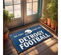 XYBH Fall Outdoor Doormat God, Family, Football: Detroit'S Pride Doormat Kitchen Farmhouse Rug Boys Bedroom Decorations(65X90CM)