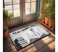 XYBH Fall Outdoor Doormat Read Banned Books: Stand Up! Doormat Kitchen Farmhouse Rug Boys Bedroom Decorations(65X90CM)