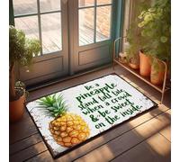 XYBH Fall Outdoor Rug For Front Door Be A Pineapple Stand Tall Tale When A Crowd & Be Sweet On The Inside. Doormat Funny Stuff Fall Outside Door Mats(65X90CM)